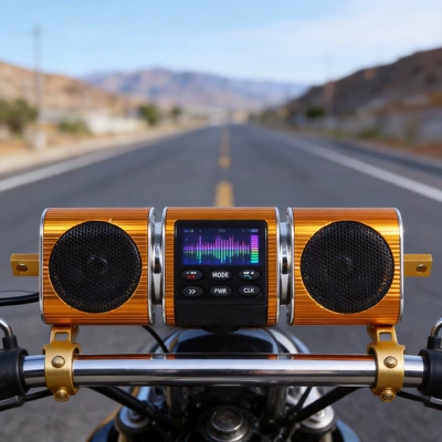 Motorcycle Handlebar Audio System Mp3 Bluetooth Speaker Bass Speaker Car Modification High Volume