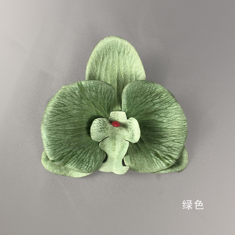 金色蝴蝶兰花头绢花直径假花diy头饰花花景观花墙造型花艺绿植|undefined