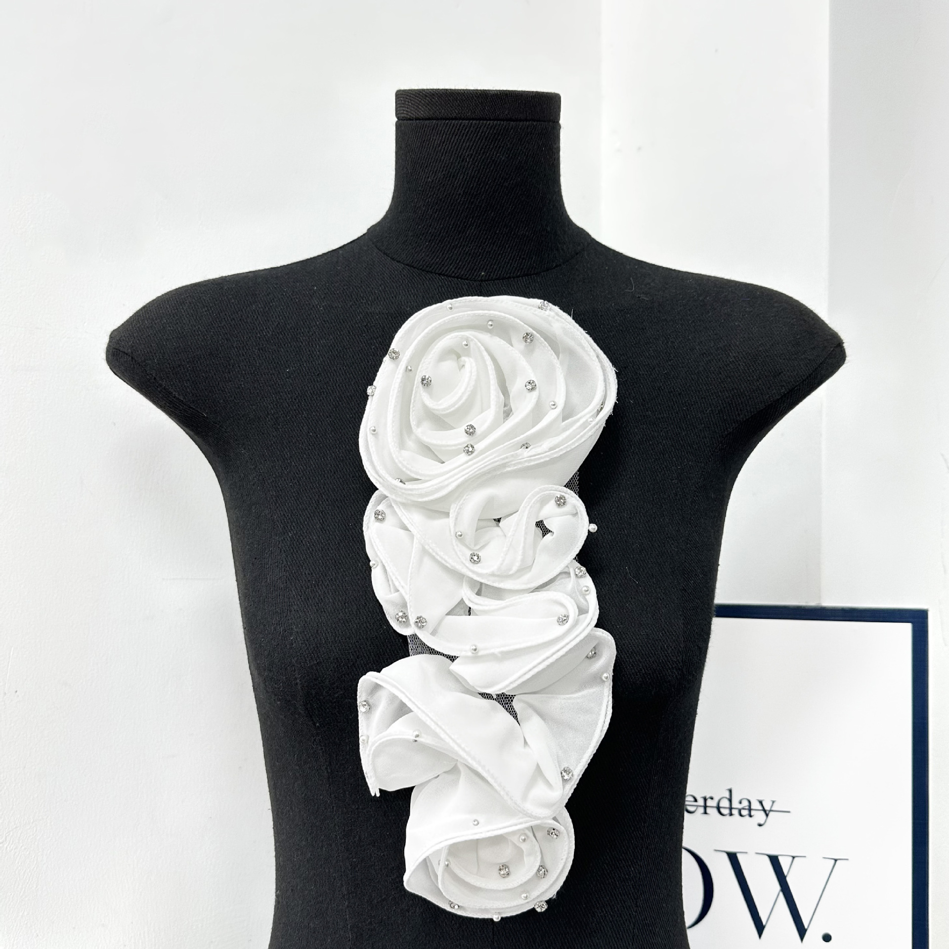 Cinturón de nieve multicolor taladro flor tela accesorios para el cabello ropa de baile de moda vestido accesorios de decoración al por mayor