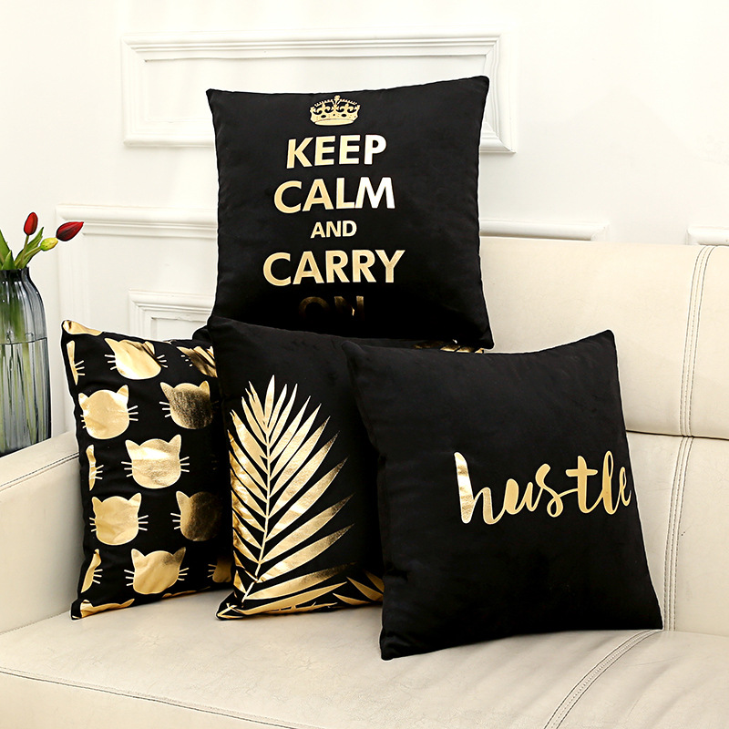 Bronzing cushion cover cushion decorativ...