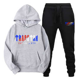 跨境外贸潮牌新款男女连帽衫套装卫衣休闲运动两件套时尚情侣套装