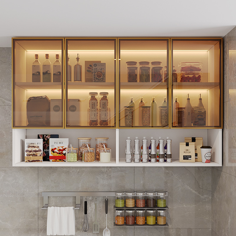 玻璃吊柜厨房吊柜墙壁柜实木墙上储物柜阳台壁橱浴室卫生间挂墙柜