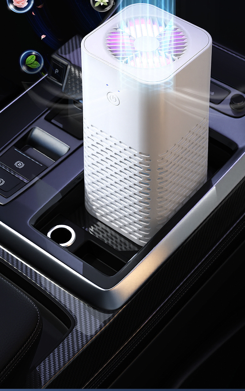 Vehicle-Mounted Air Purifier, Formaldehyde Removal, Odor Removal, Aromatherapy, Negative Ion Purifier, Bass Purification, Cross-Border