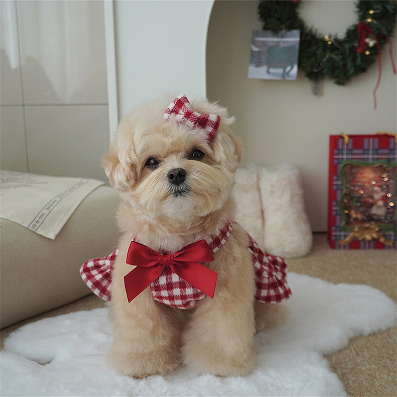 Perro cabecera de mascota otoño y invierno nuevo cabecera de gato Navidad cabecera de perro pequeño y mediano