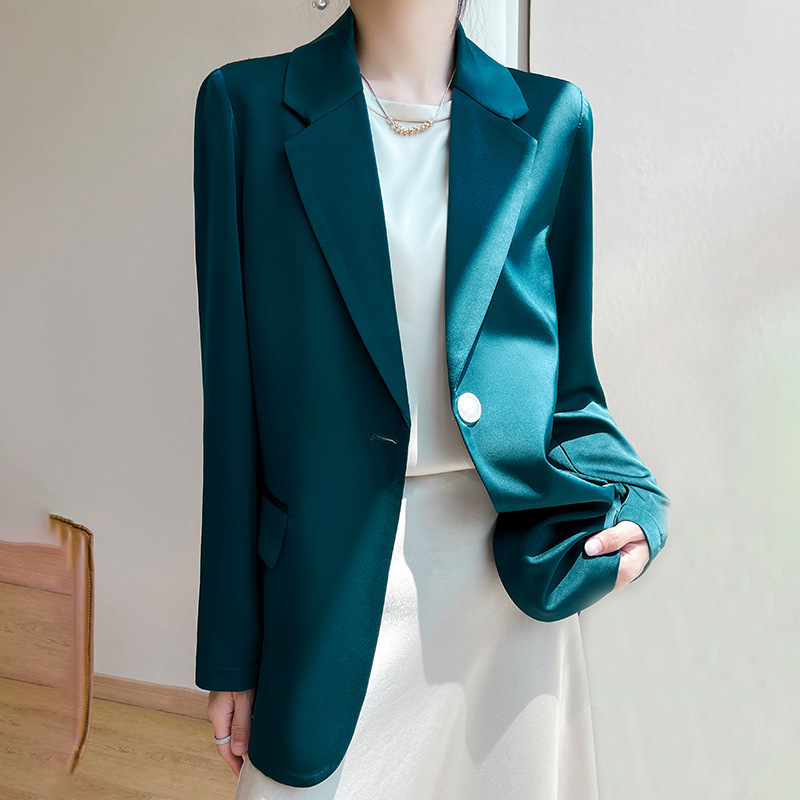 White Suit Jacket Women's 2022 Spring New One Button Elegant Fashion Joker Street Fried High Sense Suit