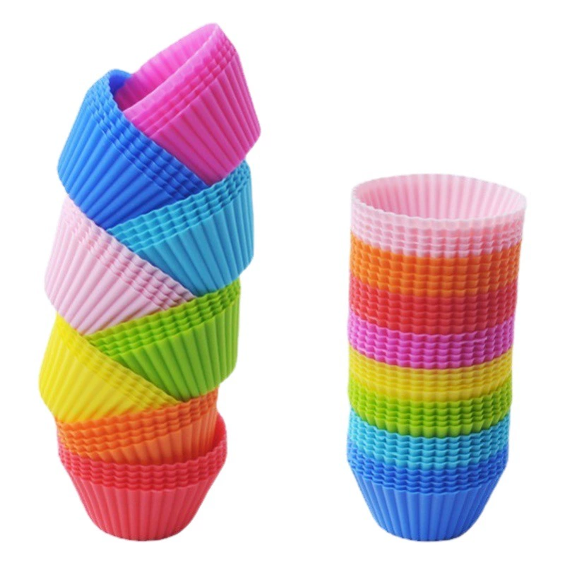 Силиконовая чашка Mafen Круглая чашка для торта 7 см Маленькая форма для торта 8 цветов Выпечка Mafen Cup Factory Outlet