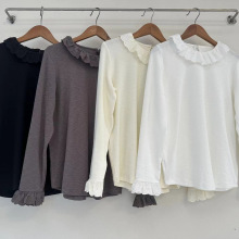 2025年秋装 女花边领日系打底衫文艺风ins森系女装长袖小众