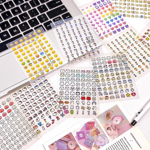 Mini Nose Gag Sticker Storage Album 4800 Pieces Children's Cartoon Pattern Handwriting Material Sticker Waterproof Girl Decoration