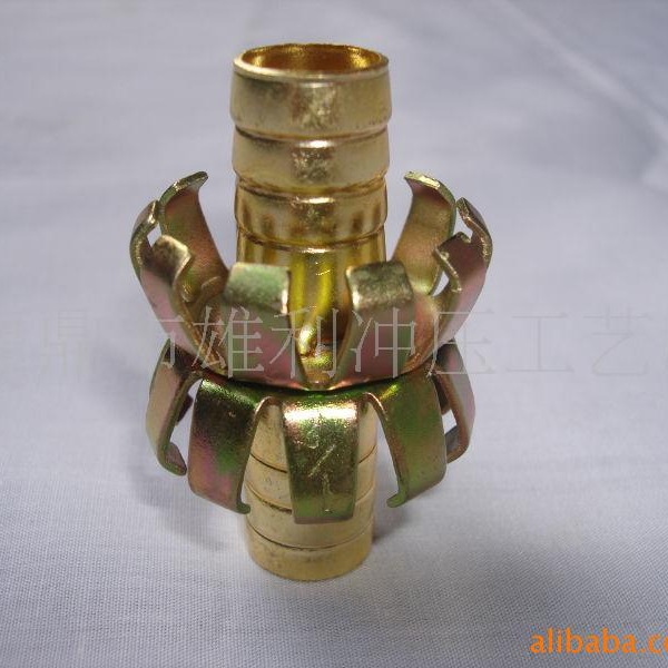 附爪接头 双束接头 速接 双接 快接 铜皮接头 镀彩接头 彩爪接头