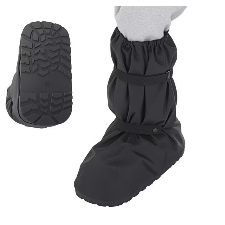 Manufacturer Custom-Made Thick-Soled Rain Shoe Covers with Zipper and Velcro, Wear-Resistant High-Tube Waterproof Shoe Covers