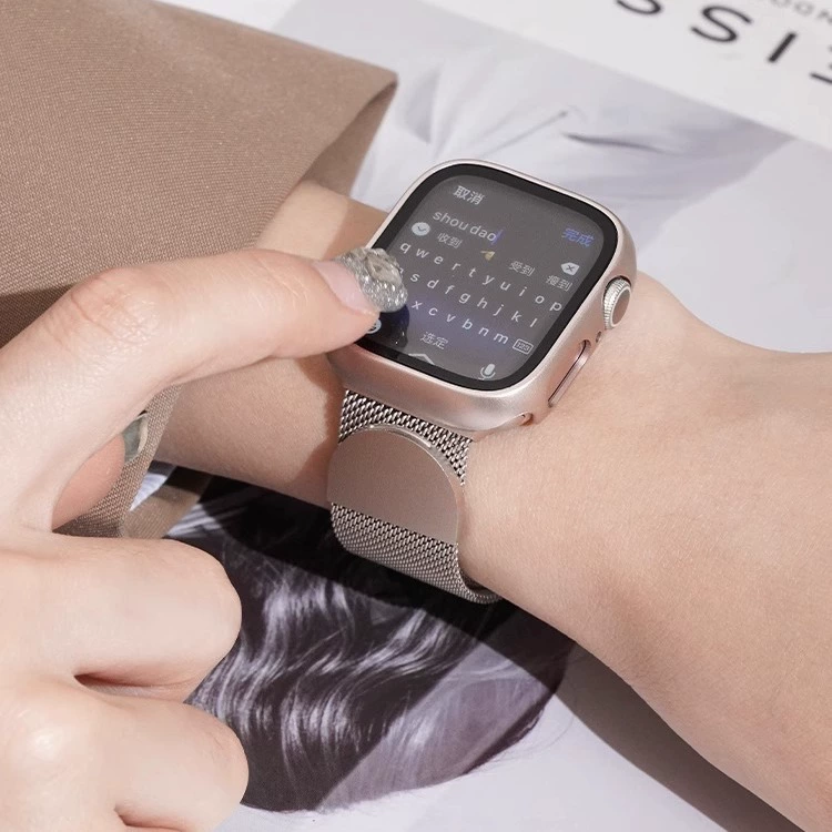 Applicable Apple Watch protective case S9 shell film all -in -one Applewatch protective cover S8 steel film IWATCHS7