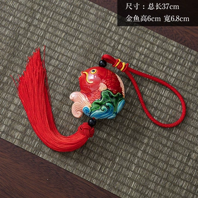 Hand painted Ruyi year Car hanging - fish-every-year