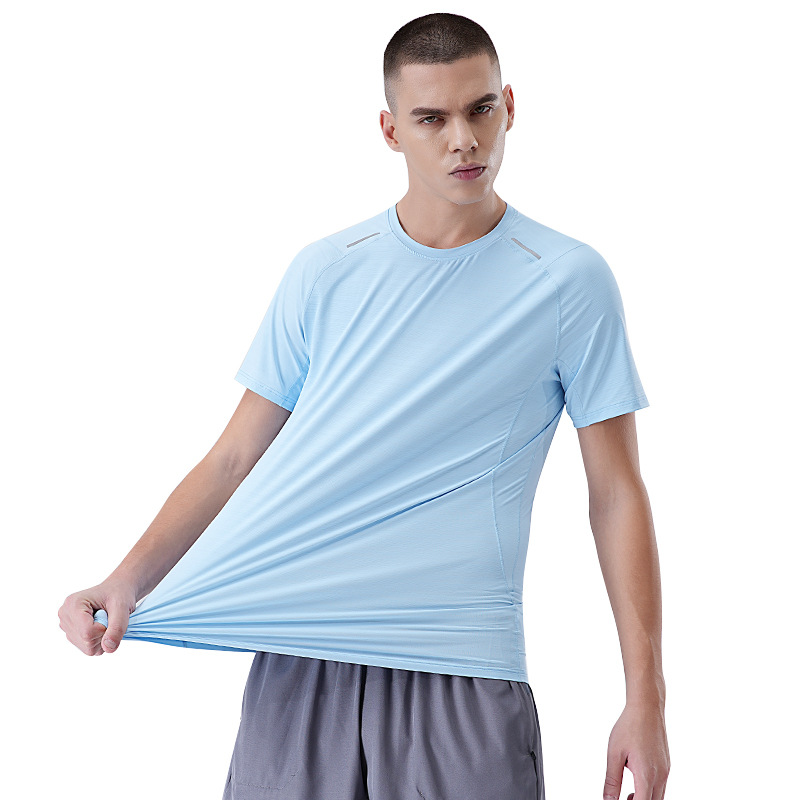 Camiseta Deportiva de Manga Corta para Hombre, Estilo Informal, para Verano 2025, Cuello Redondo, para Deportes al Aire Libre, Fitness y Running