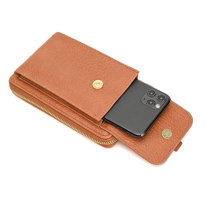 Pequeña bolsa exquisita bolsa de mensajero 2023 nueva bolsa de hombro pequeña bolsa de teléfono móvil vertical femenina mini celebridad Internet pequeña bolsa