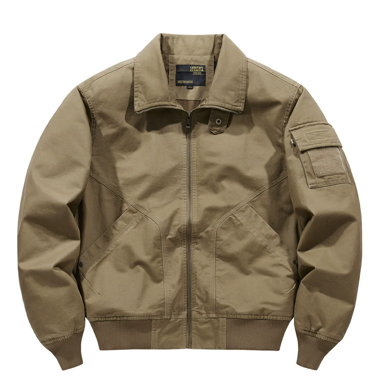 oversize японский стиль мужской хлопковый куртка, осенняя повседневная бомбер, верблюжий/зелёный/чёрный
