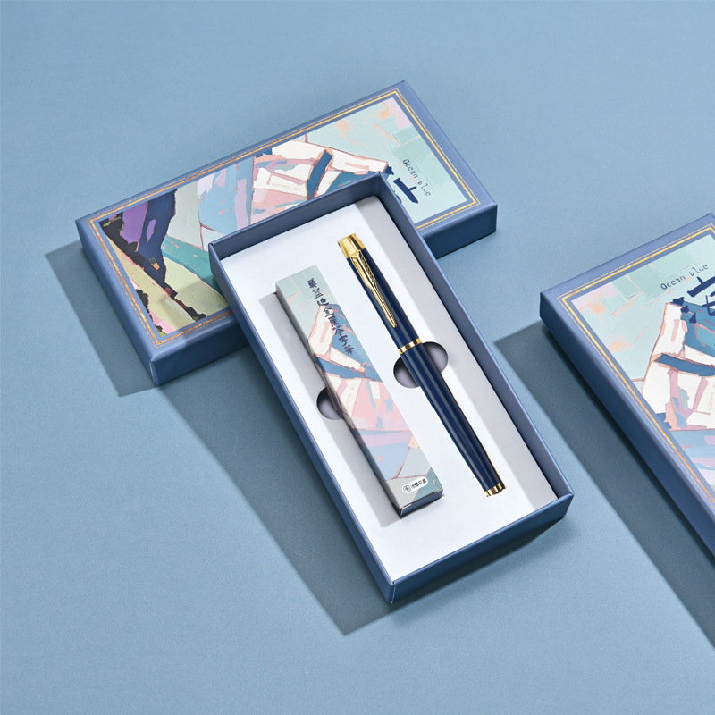 Bolígrafo de alto valor personalizado bolígrafo neutro bolígrafo bolígrafo de alta calidad para negocios caja de regalo exquisita diseño gratuito
