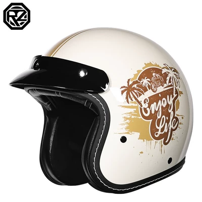 Motosiklet kaskı (dəbilqə) — Safety Helmet for Men and Women, 3C - ivory-white-coconut-island-style-special-offer-m