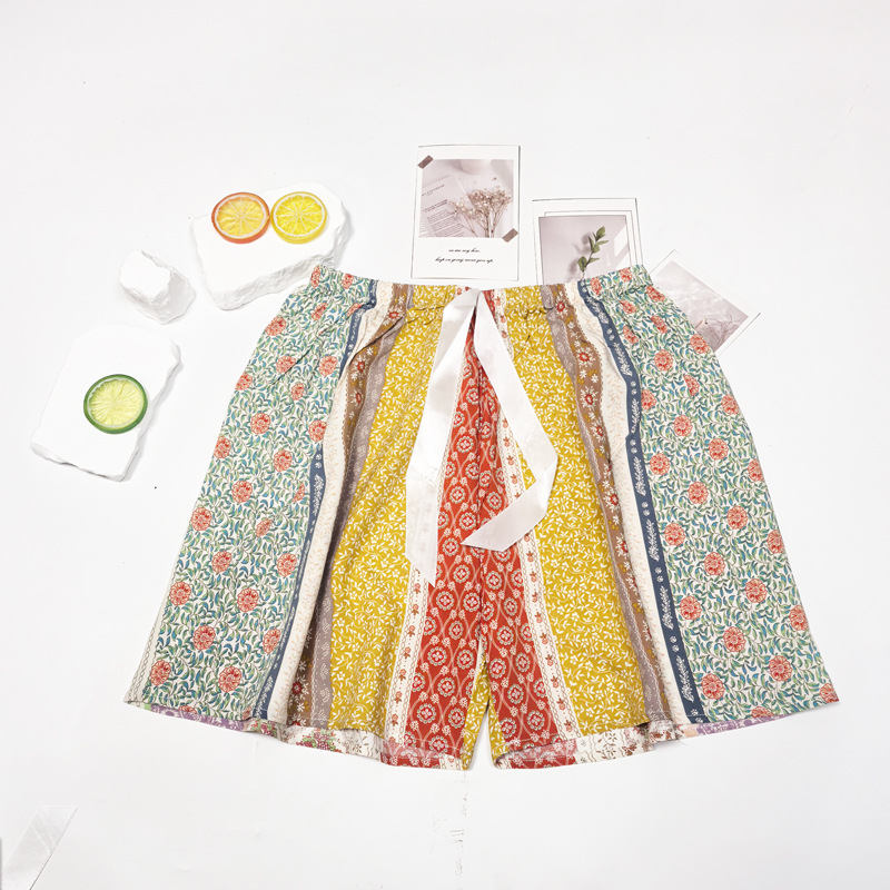45 pantalones cortos de seda de algodón de verano delgados pijamas transpirables de algodón sintético ultra corto ropa de casa de gran tamaño de playa para mujeres