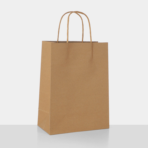 White Kraft Paper Bag Thickened Handbag Takeaway Food Clothing Shopping Bag Customized Logo Printing 