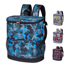 2025跨境亚马逊新品印花双肩保温袋大容量户外保温保冷包现货批发