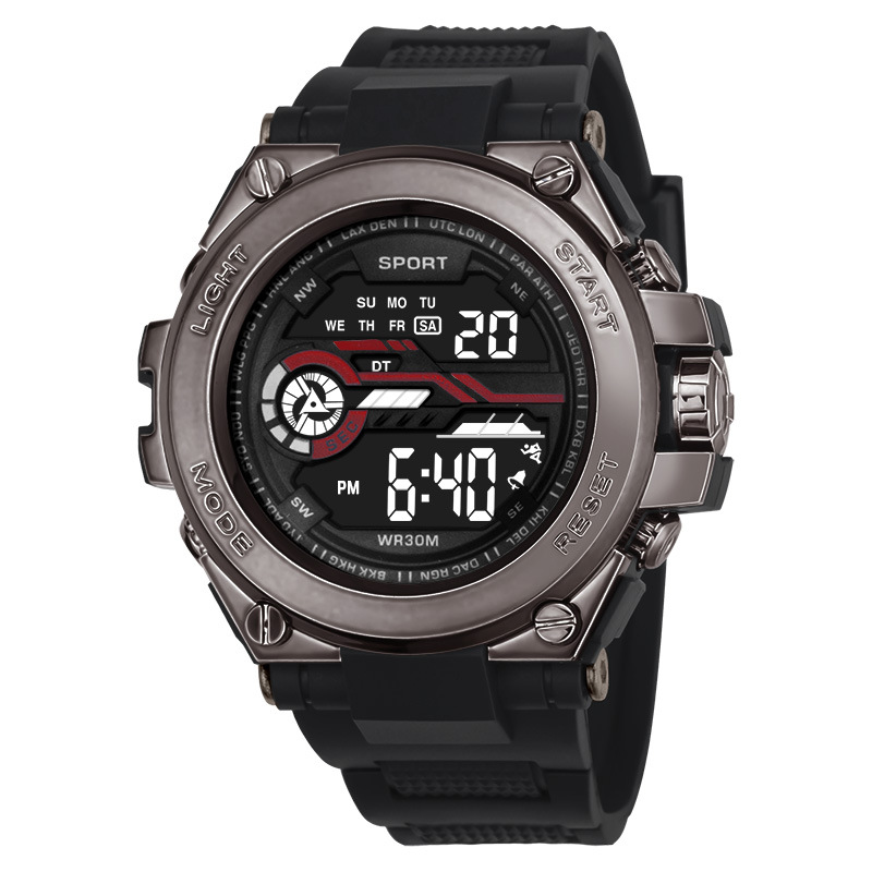 Tendencia de deportes al aire libre simple estudiantes relojes electrónicos alarma cronógrafo multifuncional hombre luz nocturna relojes electrónicos en stock