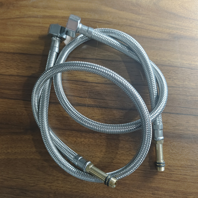 不锈钢金属编织管 4分尖头面盆洗脸盆冷热进水管