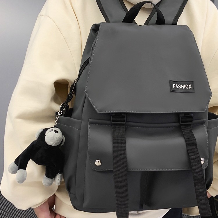 Backpack, workwear, solid color, large capacity backpack, leisure travel, fashionable and minimalist student backpack_voghion.com
