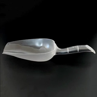工厂现货直批塑料冰铲加长食物铲透明磨砂加厚耐摔五谷杂粮饲料铲