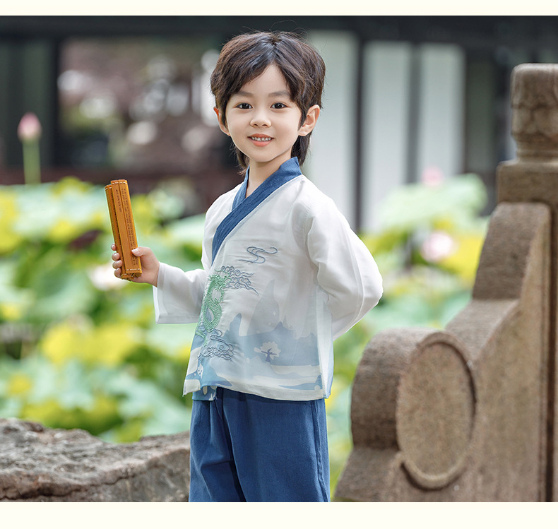Hanfu boys' spring and autumn children's Chinese style Tang suit 2024 new boy's Chinese style clothing kindergarten performance clothing