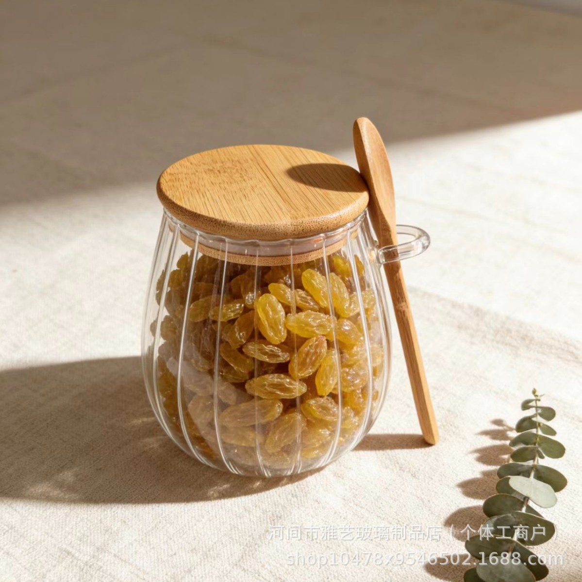 Instantáneo de alto contenido de borosilicato de vidrio con cucharas de granos de té sellado tanque de almacenamiento de vidrio transparente de varias especificaciones image 15