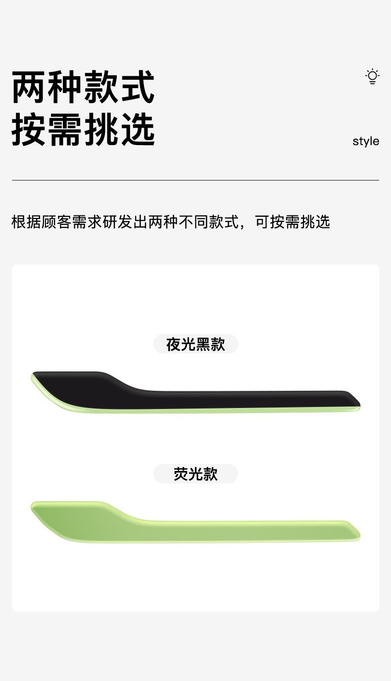 Suitable for Tesla Model Y/3 New Version Door Handle Sticker Night Luminous Decorative Accessories Artifact