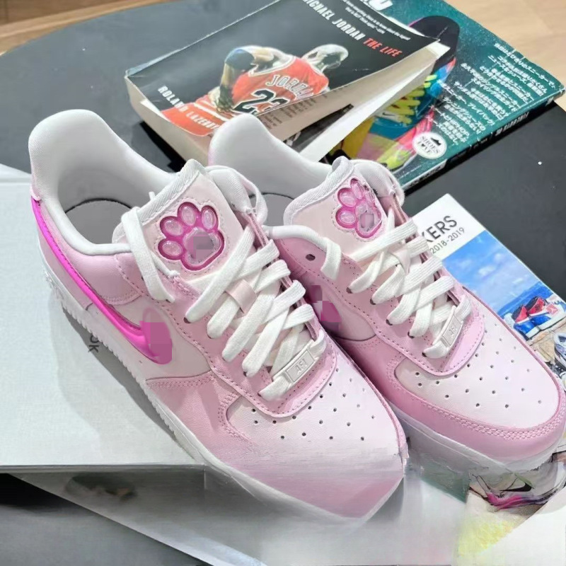 莆田鞋AF1空军一号zoom气垫四金钩男女板鞋小麦色纯白马卡龙|undefined