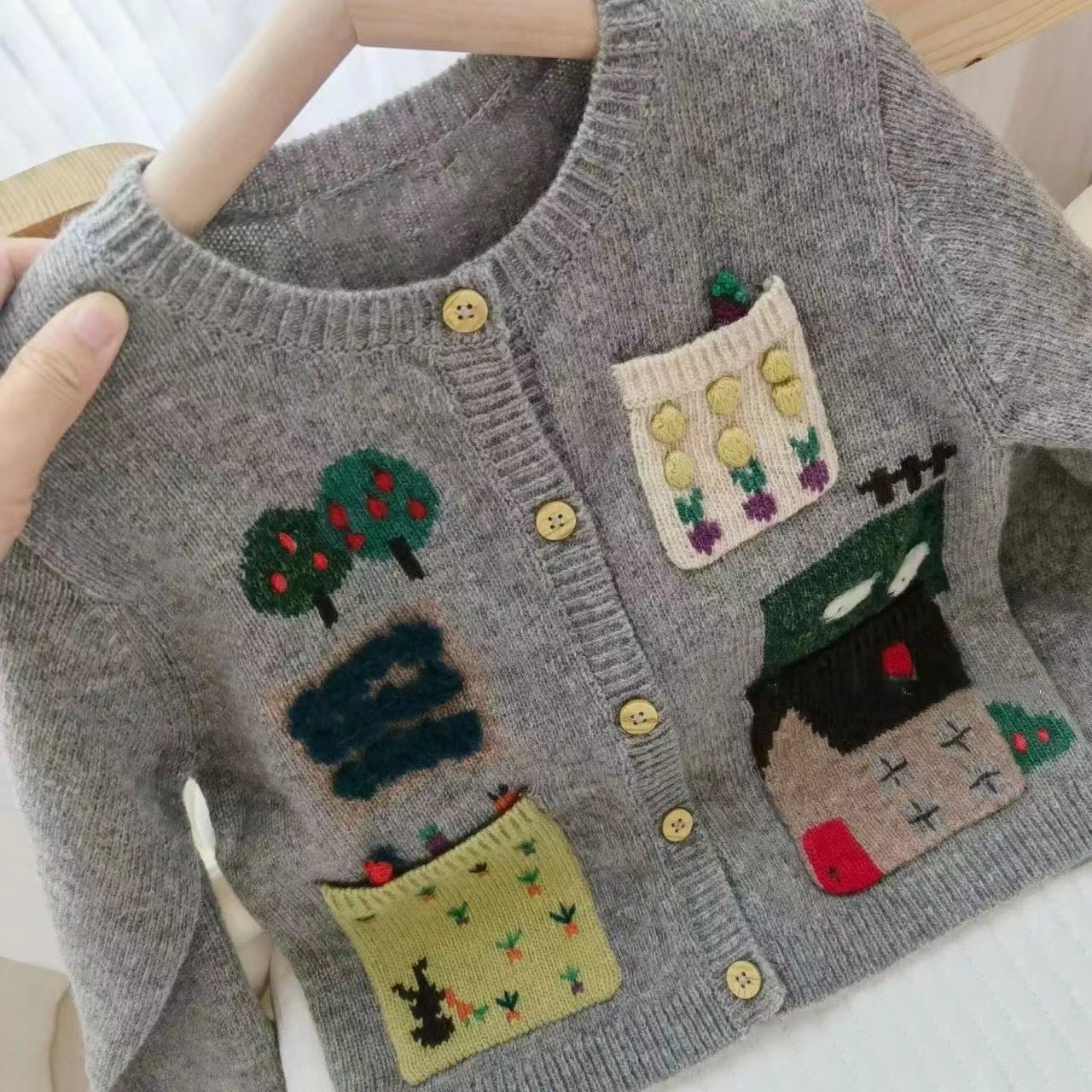 Cute Pastoral Cartoon Tree Hoodies & Knitwears display picture 1