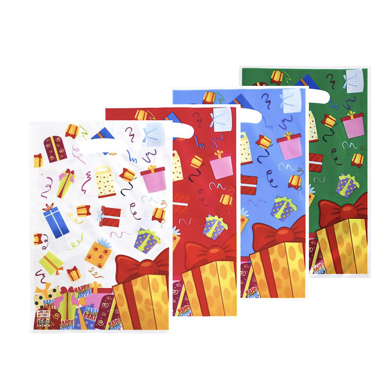 亚马逊热销 10pcs生日快乐派对珠光礼品袋 生日派对糖果袋礼品袋