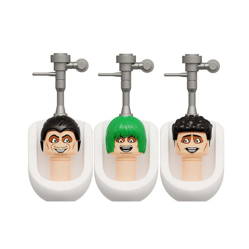 中国の積み木トイレマン vs 監視人形タイタンスピーカーとテレビマンフィギュア組み立て積み木おもちゃ|undefined
