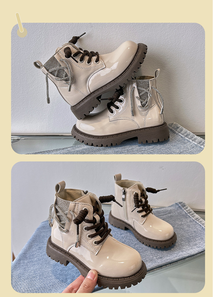 Children's Martin boots autumn and winter new style girls boots non slip girls black big children's short boots boys spring_voghion.com