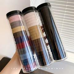 Korean Spring and Summer 20-Pack of Canned Elastic Hair Ties Without Seams, Durable Basic Hair Ties and Hair Accessories