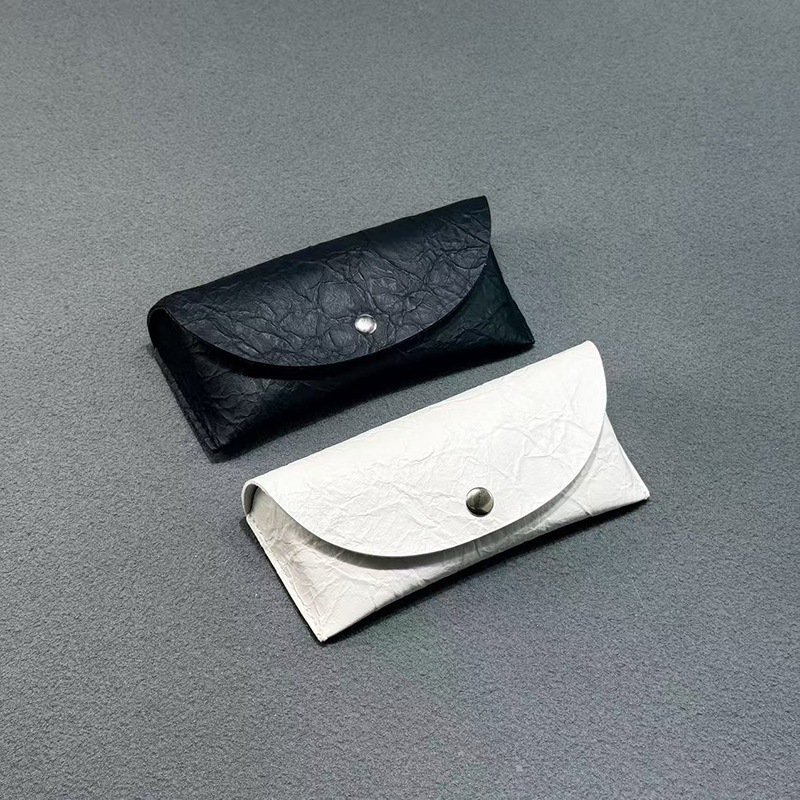 Japanese-Style Minimalist Artistic Pvc Water-Ripple Pattern Sunglasses Case, Light Luxury Fashion Portable Anti-Pressure Sunglasses Storage Bag Trendy