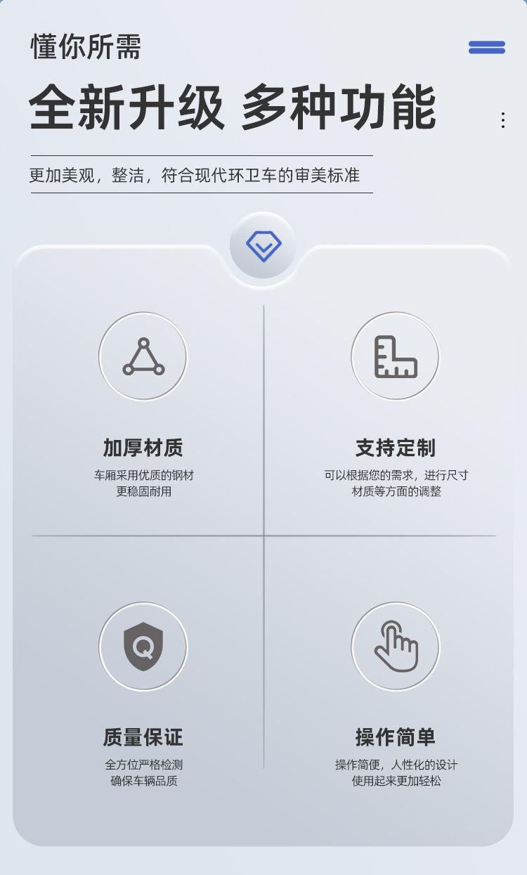 Six-Bin Garbage Removal Electric Tricycle, Community Property Trash Bin Transport Vehicle, 240 Trash Bins X6