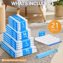 跨境套装真空压缩袋旅行收纳羽绒服真空短途行李箱衣服防尘透明袋