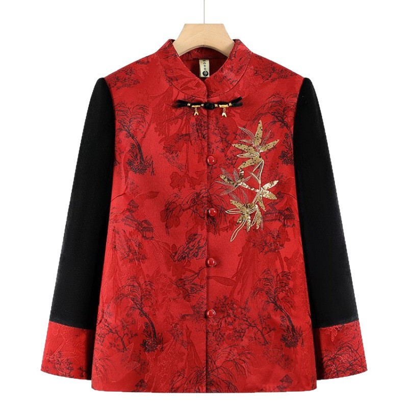 中老年妈妈春秋款外套奶奶装开衫秋装上衣老太太衣服喜庆春装婆婆|undefined