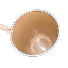 200KG牛皮纸圆桶材质包装桶可配塑料盖的直径510mm铁箍纸板桶