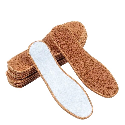 Direct Manufacturer Sales Autumn/Winter Alpaca Wool Warm Shoes Insoles for Men and Women Universal Thick Deodorant Breathable Sweat Absorbent Cotton Shoes Insoles
