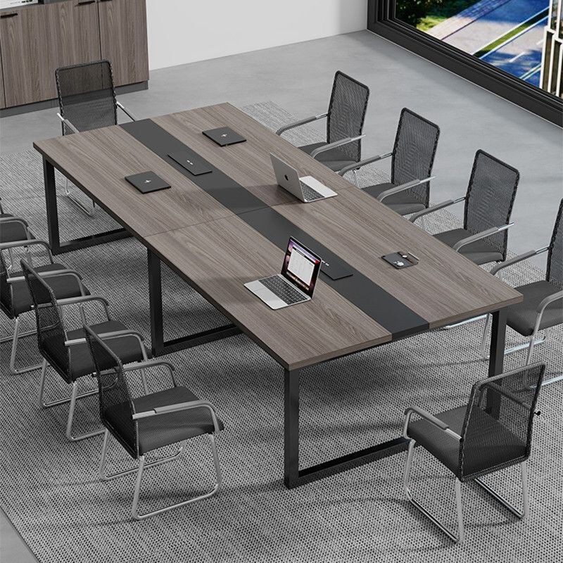 Simple modern long table for negotiations, office desk and chair set, employee training workbench, conference table, office desk Simple modern long table for negotiations, office desk and chair set, employee training workbench, conference table, office desk