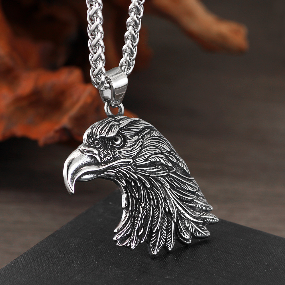 Alloy, Zinc alloy Material Retro Eagle Alloy Zinc Alloy Plating Men's Pendant Necklace