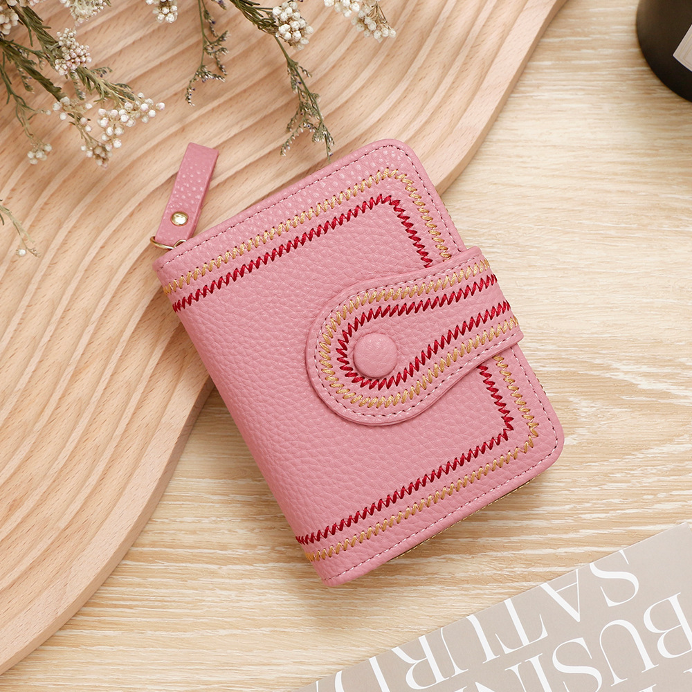 Nuevas bolsas cortas de damas bolsas de cambio bolsas de tarjetas de orgán de moda bolsas de bordado bolsas de damas bolsas de dinero li