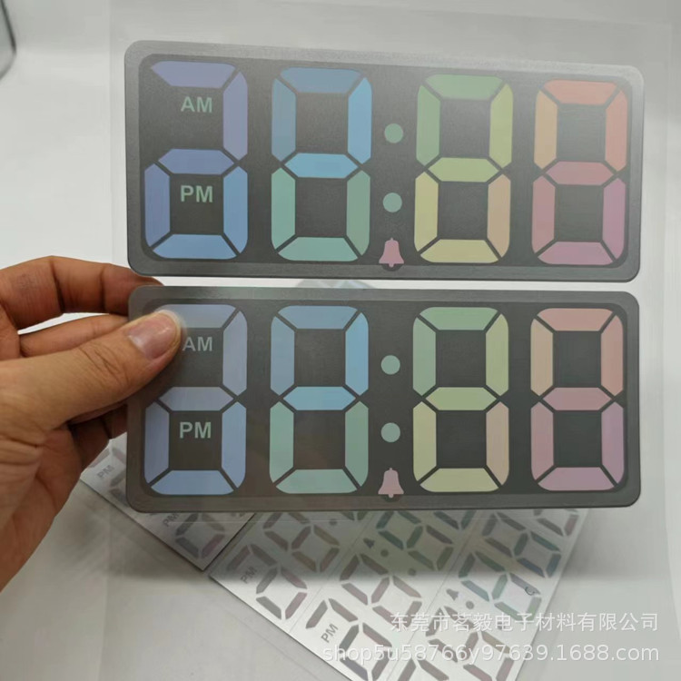 UV打印数显膜片 饮水机香薰机显示屏  PET电子烟散光面贴 价格实