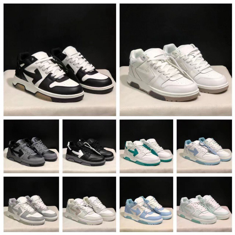 Cross-border Foreign Trade OFF-WHITE Casual Joker Leather Arrow Low-top Board Shoes Joint Office Men's and Women's Shoes