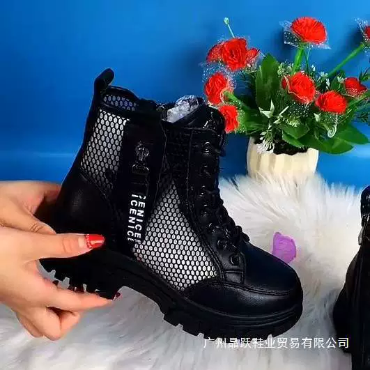 Женские сандалии весна-лето 2025, новые модели ботинок, сетчатые, дышащие, с круглым носком, короткие ботинки, повседневные, универсальные, ажурные женские туфли