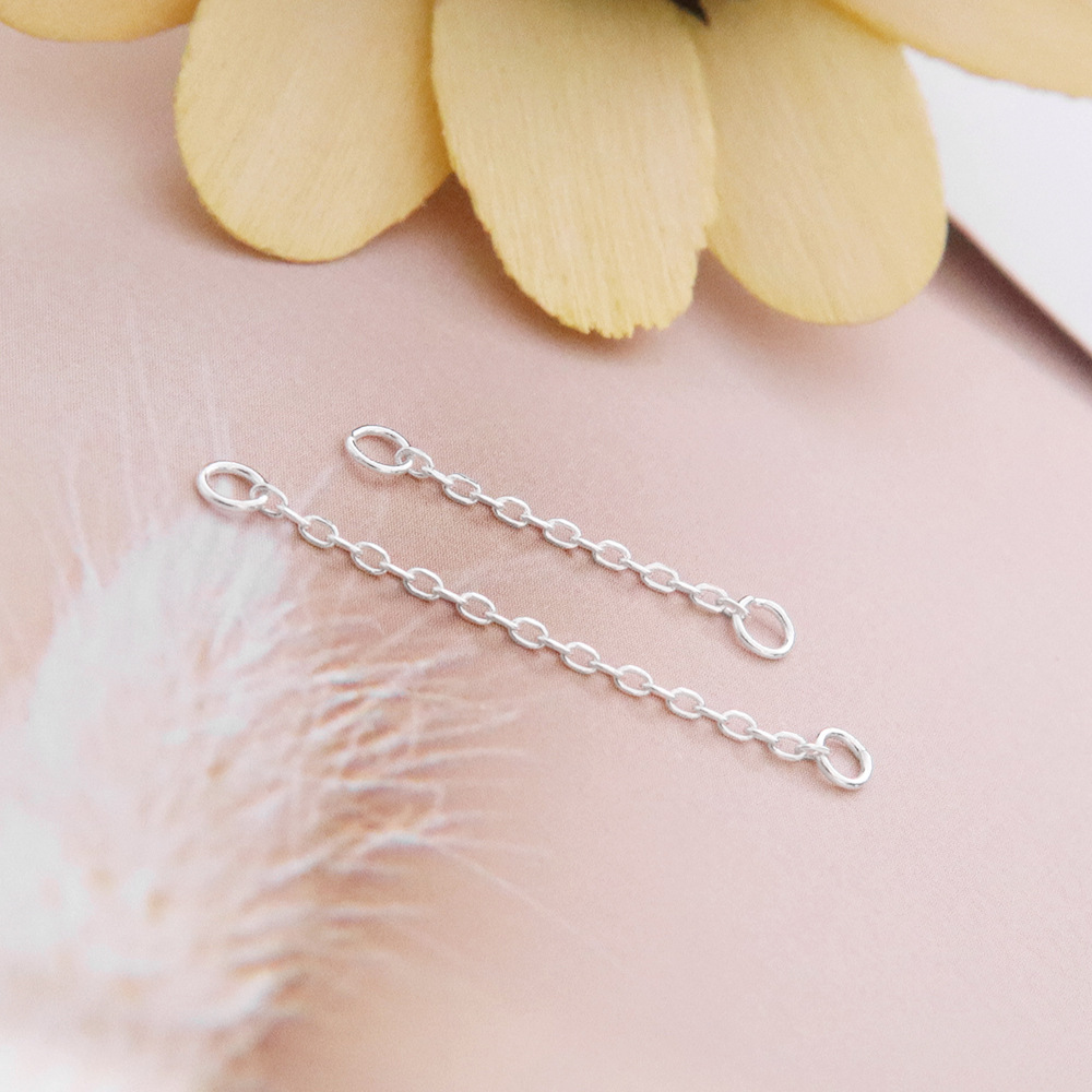 5g Weight Chain Jewelry Making Type DIY Jewelry Accessories Classification 1 Piece Quantity 1 Piece 925 Sterling Silver Solid Color Chain Jewelry Accessories